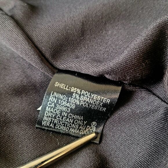 Tahari Black A-Line Floral Dress 20W Women's Plus Knee-Length Spandex Spring - Picture 8 of 9